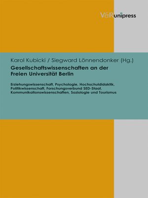 cover image of Gesellschaftswissenschaften an der Freien Universität Berlin